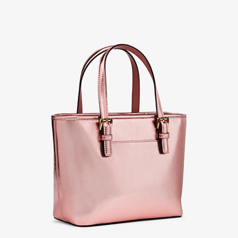 Michael Kors Jet Set Travel Extra-Small Tote in Prime Rose Metallic (NWT) - Picture 2 of 4